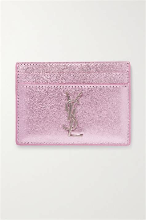 ysl pink metallic card holder|selfridges ysl card holder.